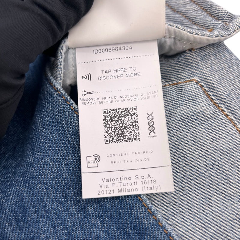 ヴァレンティノ VALENTINO セーラーカラーデニムジャケット 3B3DC02Z822 ブルー コットン レディース デニムジャケット