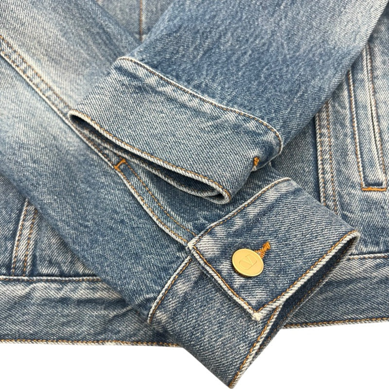 ヴァレンティノ VALENTINO セーラーカラーデニムジャケット 3B3DC02Z822 ブルー コットン レディース デニムジャケット