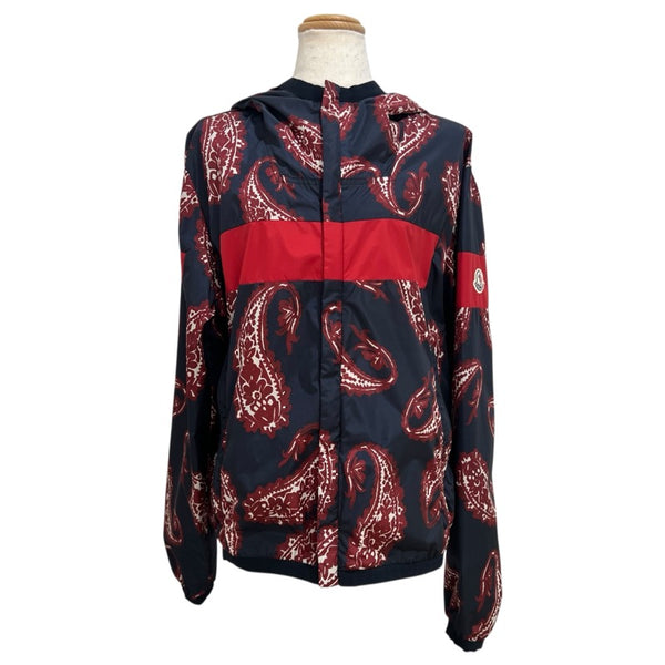 モンクレール MONCLER RENO ナイロンジャケット 41107 ネイビー×レッド ナイロン メンズ ナイロンジャケット