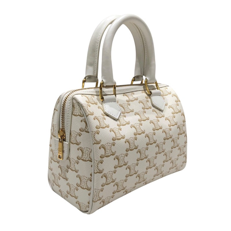 CELINE セリーヌ トリオンフキャンバス スモールボストン ホワイト 限定品 トリオンフ キャンバス」の新色がいち早く登場！セリーヌの