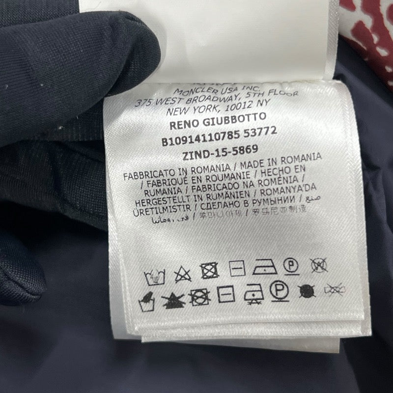 モンクレール MONCLER RENO ナイロンジャケット 41107 ネイビー×レッド ナイロン メンズ ナイロンジャケット