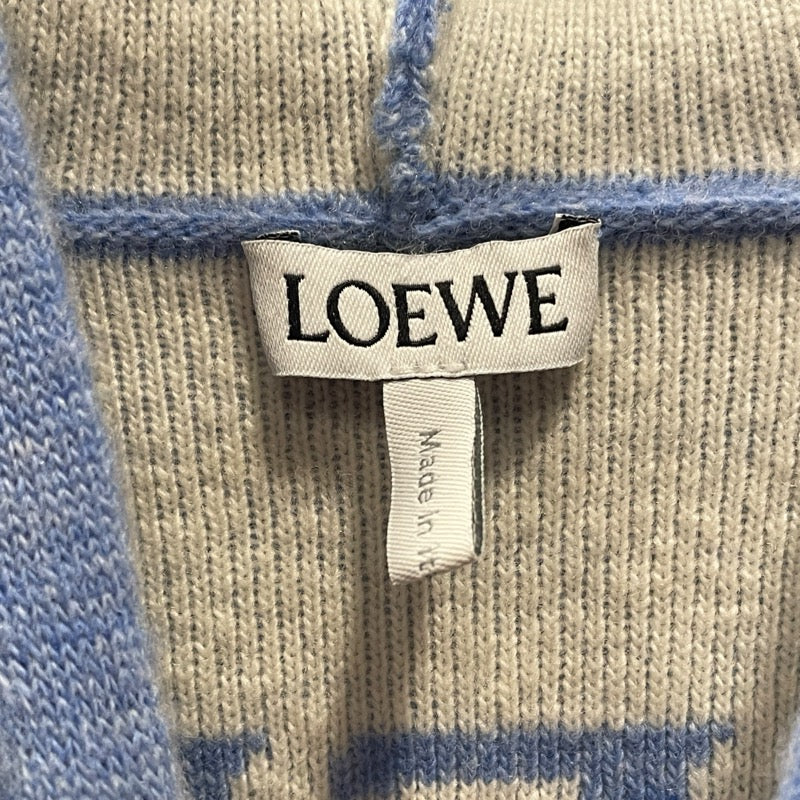 ロエベ LOEWE アナグラムロゴニットパーカー H526Y14KGZ ブルー ウール メンズ パーカー