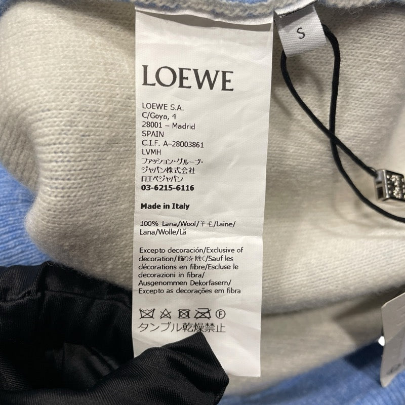 ロエベ LOEWE アナグラムロゴニットパーカー H526Y14KGZ ブルー ウール メンズ パーカー