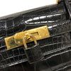 エルメス HERMES ケリー32 外縫い 〇V刻印 ブラック ゴールド金具 ポロサス レディース ハンドバッグ