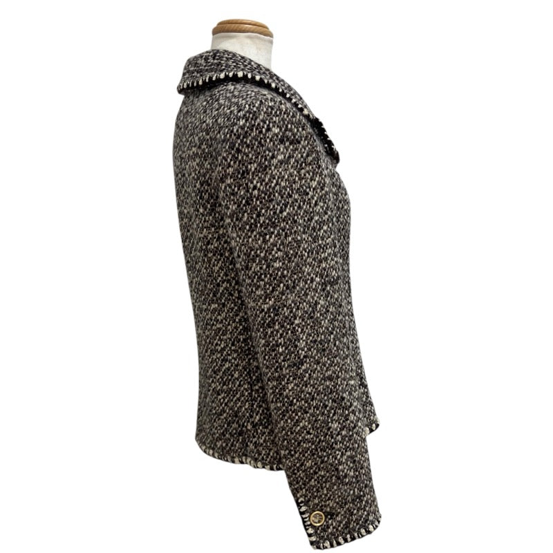 シャネル CHANEL ココマークボタンミックスツイードジャケット P18677V10547 ブラウン ツイード レディース その他アウター