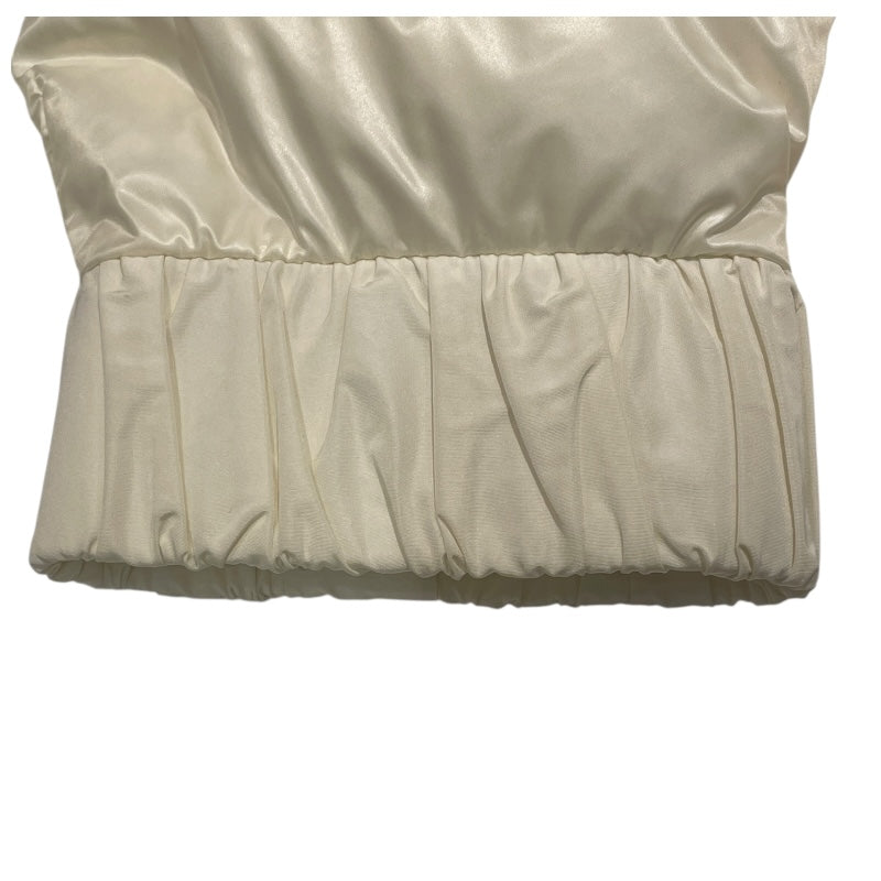 モンクレール MONCLER VEULES ツイード切り替えダウンジャケット ホワイト ナイロン レディース ダウンジャケット