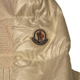 モンクレール MONCLER VEULES ツイード切り替えダウンジャケット ホワイト ナイロン レディース ダウンジャケット