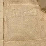 モンクレール MONCLER VEULES ツイード切り替えダウンジャケット ホワイト ナイロン レディース ダウンジャケット