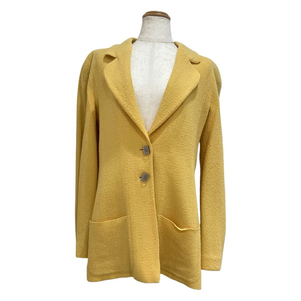 シャネル CHANEL クリアボタンツイードジャケット P12451 イエロー ツイード レディース その他アウター