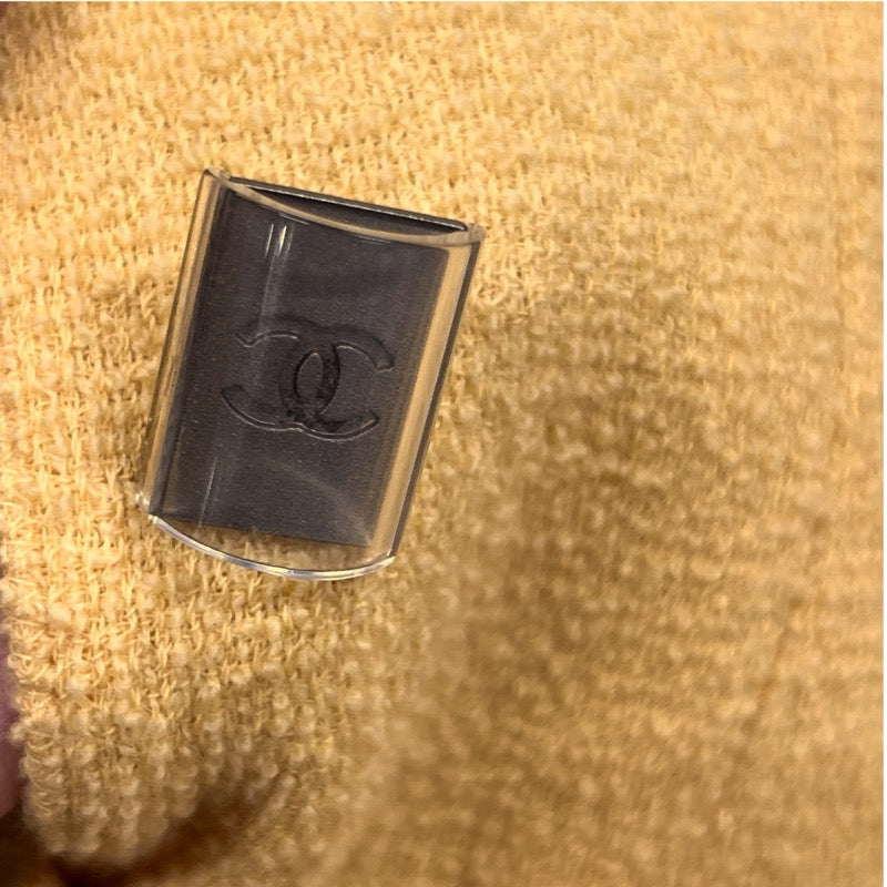 シャネル CHANEL クリアボタンツイードジャケット P12451 イエロー ツイード レディース その他アウター
