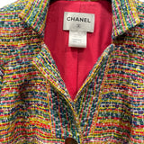 シャネル CHANEL ココマークボタンツイードジャケット P53163 マルチカラー ツイード レディース テーラードジャケット