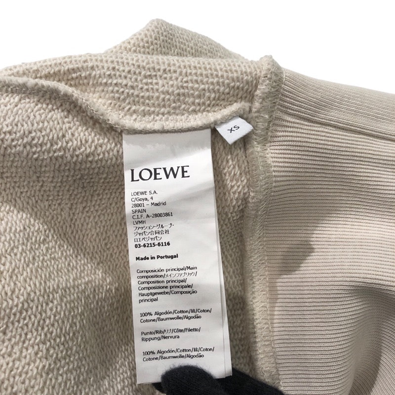 ロエベ LOEWE アナグラムロゴ刺繍パーカー H526Y25X48 クリーム コットン メンズ パーカー