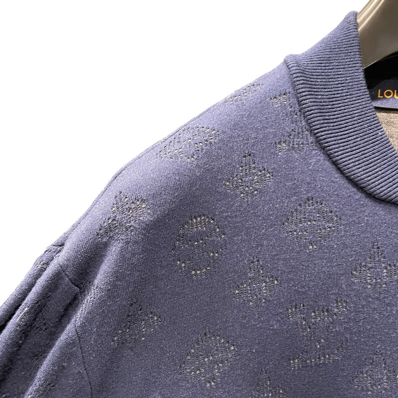 ルイ・ヴィトン LOUIS VUITTON ドロップニードルモノグラムニットジャケット HIN50W ネイビー レーヨン メンズ テーラードジャケット