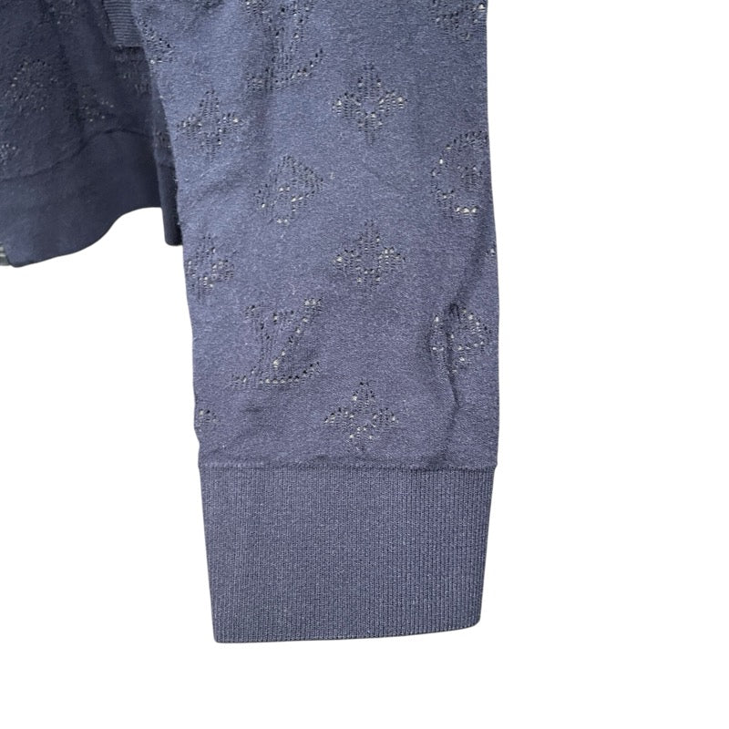 ルイ・ヴィトン LOUIS VUITTON ドロップニードルモノグラムニットジャケット HIN50W ネイビー レーヨン メンズ テーラードジャケット