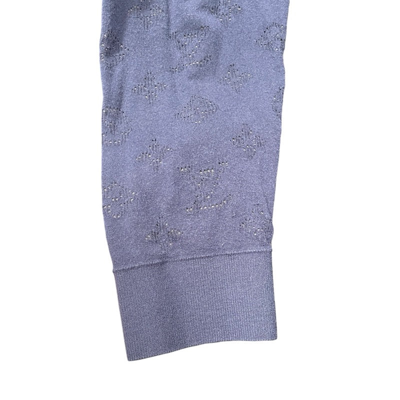 ルイ・ヴィトン LOUIS VUITTON ドロップニードルモノグラムニットジャケット HIN50W ネイビー レーヨン メンズ テーラードジャケット