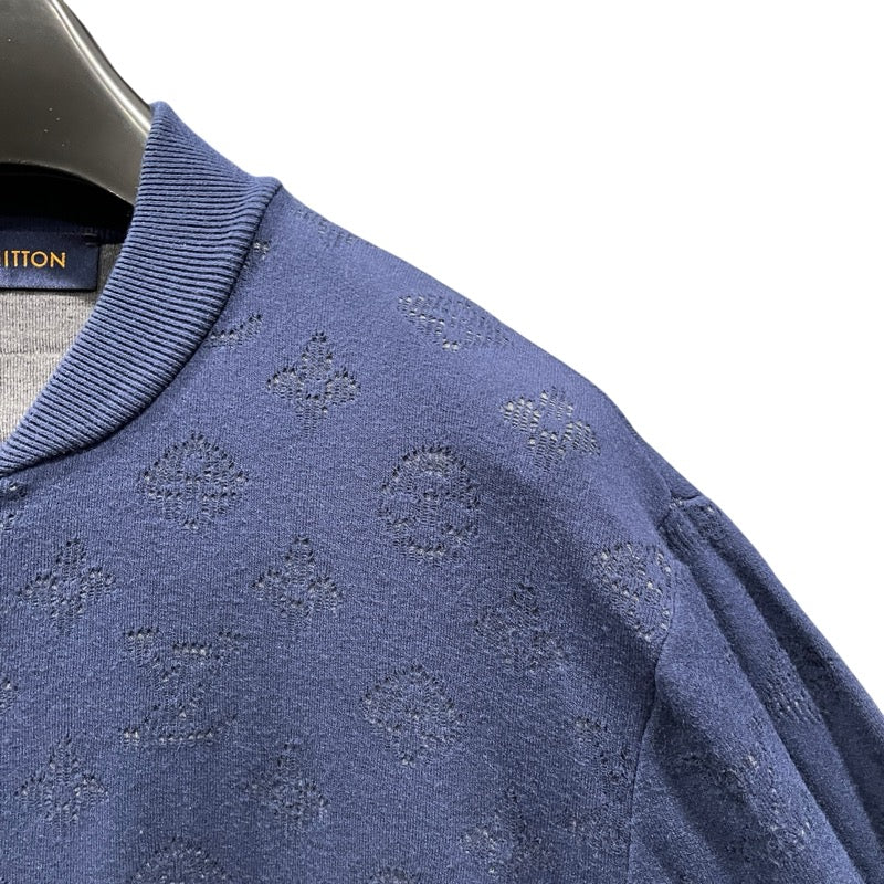 ルイ・ヴィトン LOUIS VUITTON ドロップニードルモノグラムニットジャケット HIN50W ネイビー レーヨン メンズ テーラードジャケット