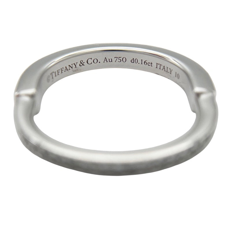 ティファニー TIFFANY＆CO ロック リング 0.16ct K18WG ダイヤモンド