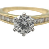 ティファニー TIFFANY＆CO ソリティア チャネルセッティング ダイヤリング 0.78ct/0.17ct 10号 K18YG/Pt950/ダイヤモンド ジュエリー