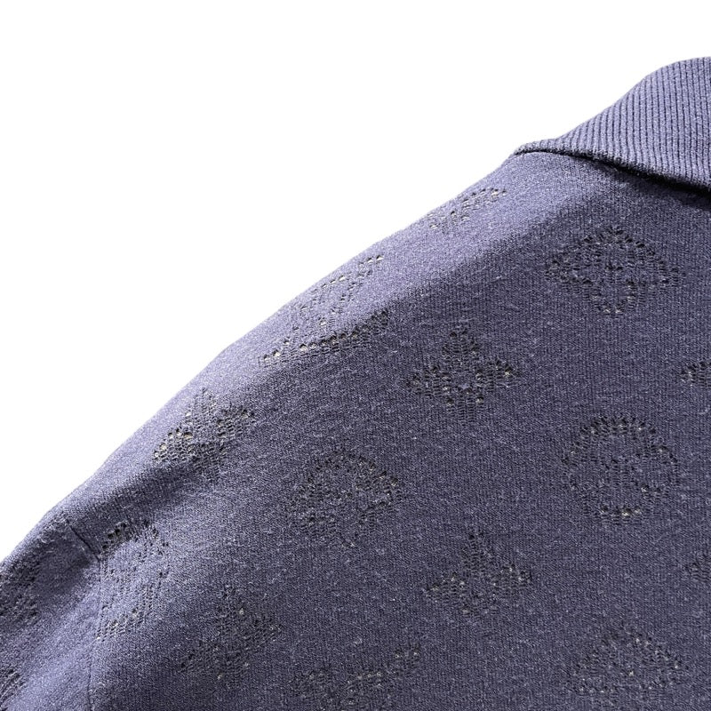 ルイ・ヴィトン LOUIS VUITTON ドロップニードルモノグラムニットジャケット HIN50W ネイビー レーヨン メンズ テーラードジャケット