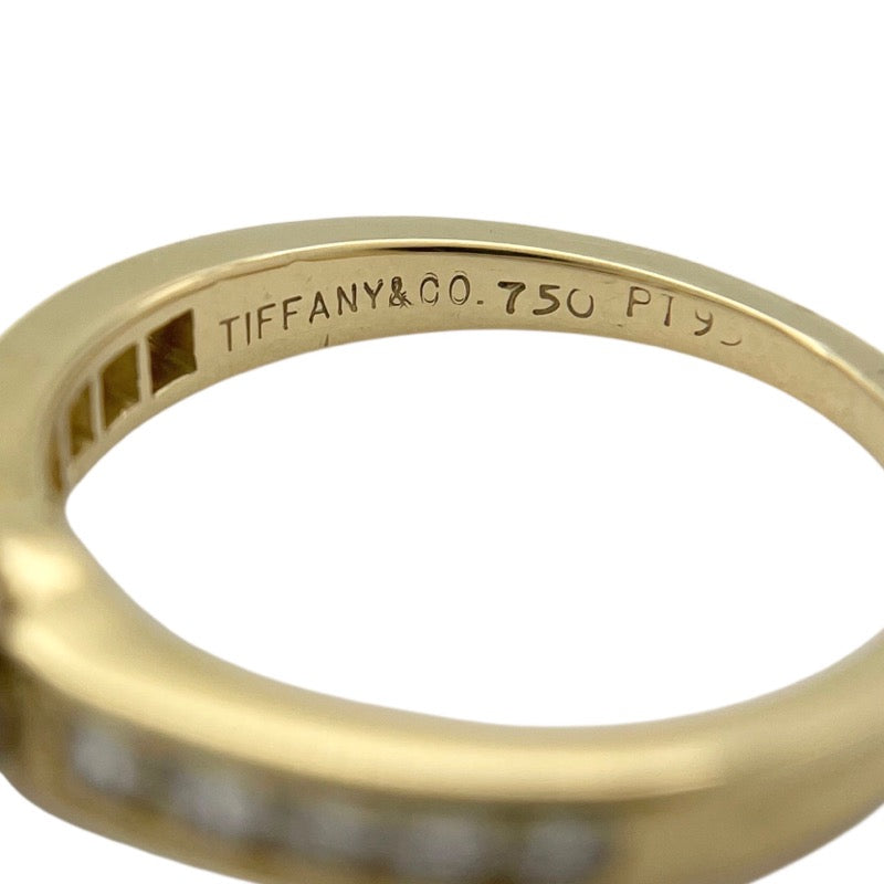 ティファニー TIFFANY＆CO ソリティア チャネルセッティング ダイヤリング 0.78ct/0.17ct 10号 K18YG/Pt950/ダイヤモンド ジュエリー
