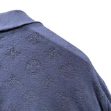 ルイ・ヴィトン LOUIS VUITTON ドロップニードルモノグラムニットジャケット HIN50W ネイビー レーヨン メンズ テーラードジャケット