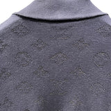 ルイ・ヴィトン LOUIS VUITTON ドロップニードルモノグラムニットジャケット HIN50W ネイビー レーヨン メンズ テーラードジャケット