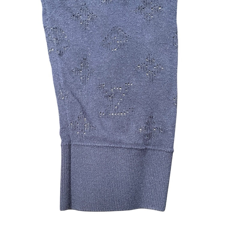 ルイ・ヴィトン LOUIS VUITTON ドロップニードルモノグラムニットジャケット HIN50W ネイビー レーヨン メンズ テーラードジャケット