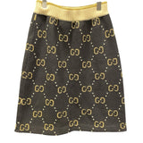 グッチ GUCCI GGロゴパターンニットスカート ブラック ウール レディース スカート