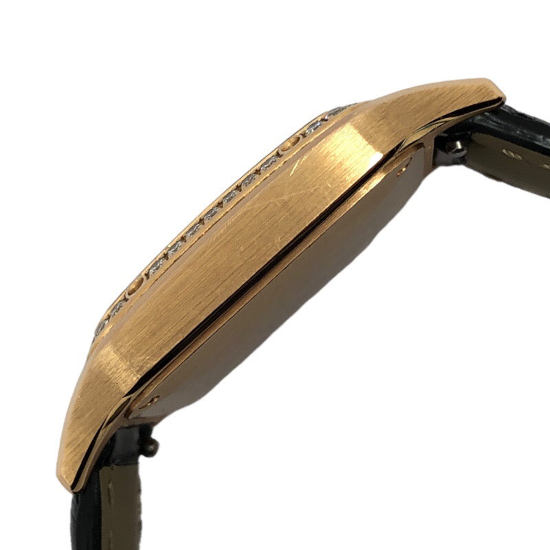 カルティエ Cartier サントス デュモン SM WJSA0017 シルバー K18PG/革