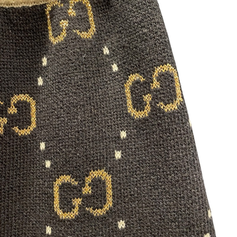 グッチ GUCCI GGロゴパターンニットスカート ブラック ウール レディース スカート