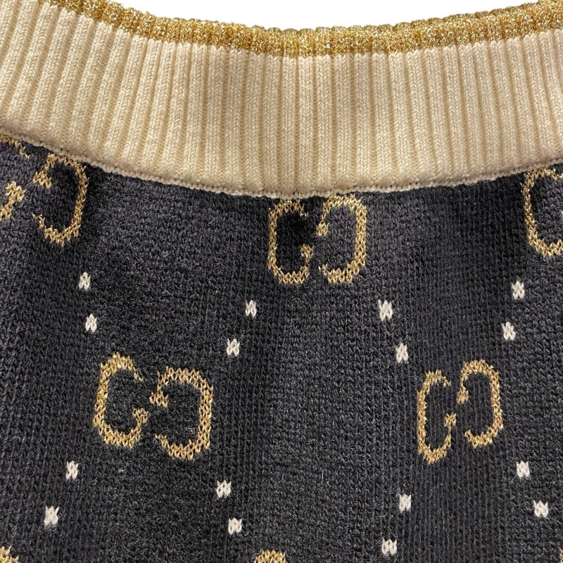 グッチ GUCCI GGロゴパターンニットスカート ブラック ウール レディース スカート