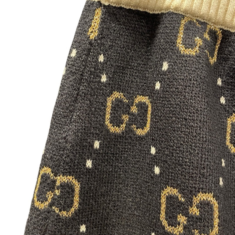 グッチ GUCCI GGロゴパターンニットスカート ブラック ウール レディース スカート