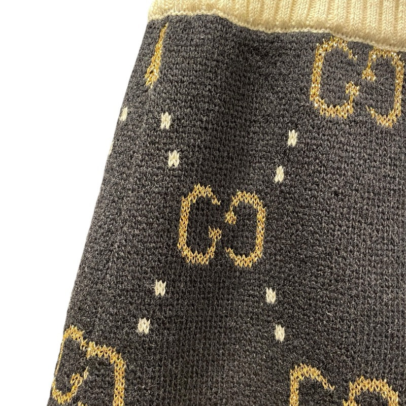 グッチ GUCCI GGロゴパターンニットスカート ブラック ウール レディース スカート