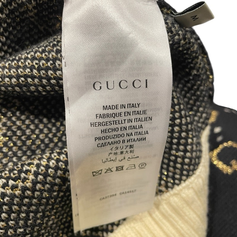グッチ GUCCI GGロゴパターンニットスカート ブラック ウール レディース スカート
