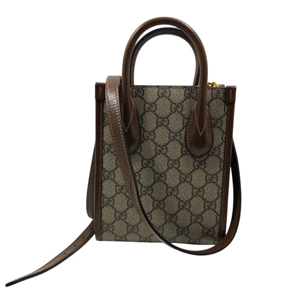 グッチ GUCCI インターロッキングG ミニトート 671623 GGスプリームキャンバス レディース ハンドバッグ