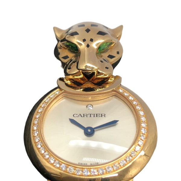 カルティエ Cartier ラ パンテール ドゥ カルティエ HPI01297 シャンパンゴールド K18YG/革ベルト クオーツ レディース 腕時計