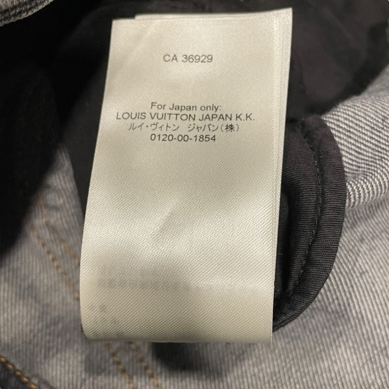 ルイ・ヴィトン LOUIS VUITTON モノグラムフラワーバギーデニムワークパンツ HPD92W ブラック コットン メンズ デニムパンツ