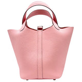 エルメス HERMES ピコタンロック PM K刻印 ローズサクラ シルバー金具 トリヨン レディース ハンドバッグ