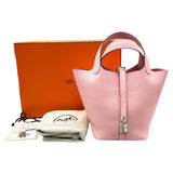 エルメス HERMES ピコタンロック PM K刻印 ローズサクラ シルバー金具 トリヨン レディース ハンドバッグ