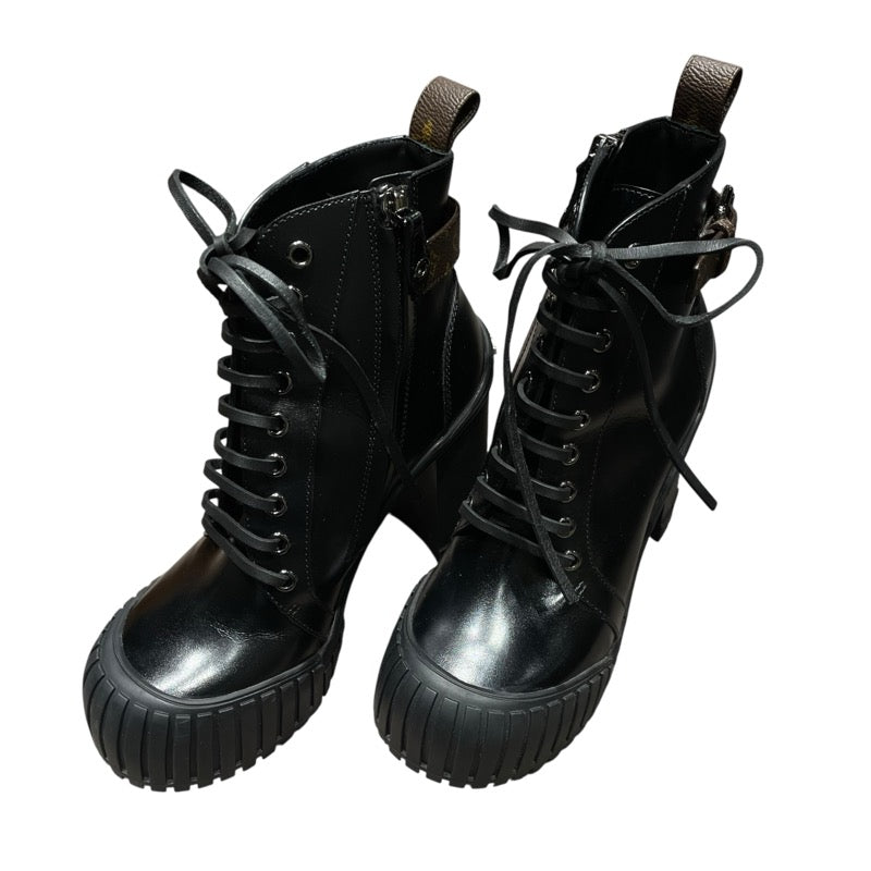 ルイ・ヴィトン LOUIS VUITTON ルビーラインレザーアンクル 1ADAQ3 ブラック レザー レディース ブーツ