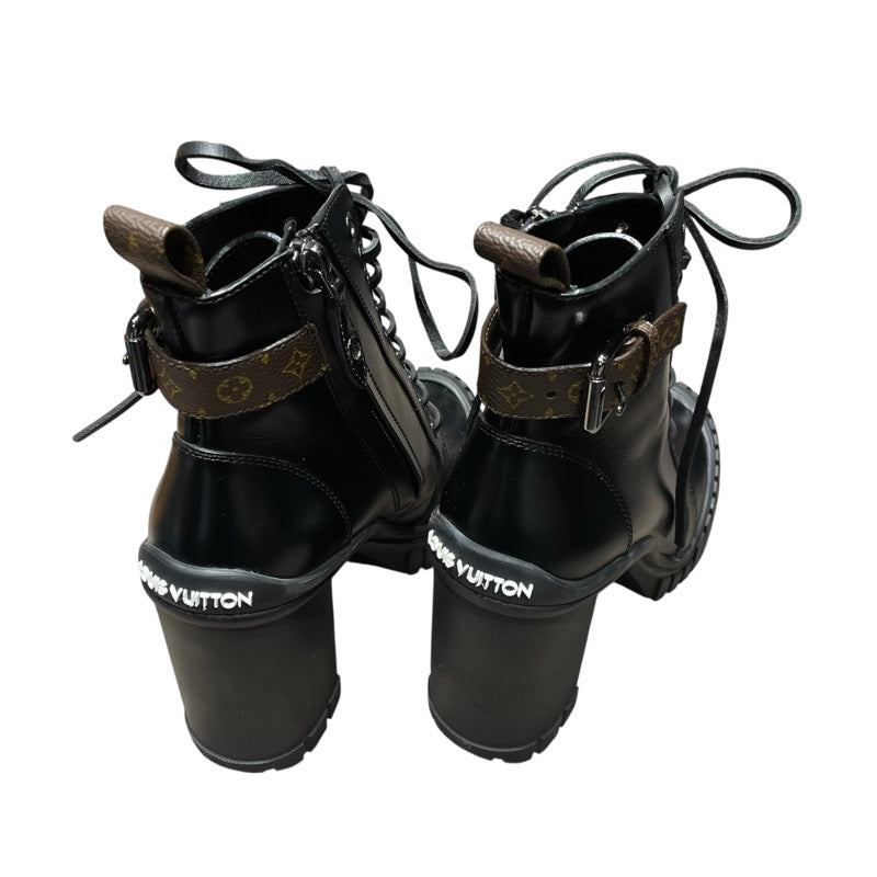 ルイ・ヴィトン LOUIS VUITTON ルビーラインレザーアンクル 1ADAQ3 ブラック レザー レディース ブーツ