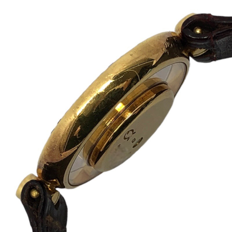ショパール Chopard ハッピーダイヤモンド 20/4191-21 レッド K18YG/革ベルト クオーツ レディース 腕時計