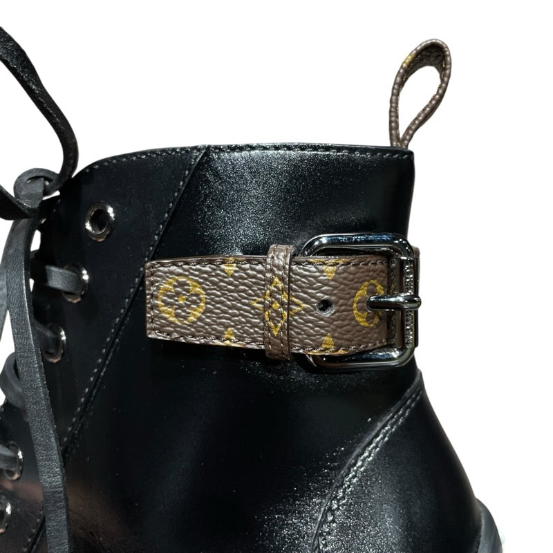 ルイ・ヴィトン LOUIS VUITTON ルビーラインレザーアンクル 1ADAQ3 ブラック レザー レディース ブーツ