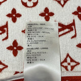 ルイ・ヴィトン LOUIS VUITTON モノグラム総柄スカート FNSK41 レッド ビスコース レディース スカート