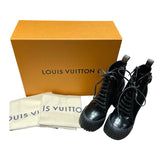 ルイ・ヴィトン LOUIS VUITTON ルビーラインレザーアンクル 1ADAQ3 ブラック レザー レディース ブーツ