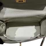 エルメス HERMES ケリー25　内縫い B刻 マッシュルーム GD金具 トゴ レディース ハンドバッグ