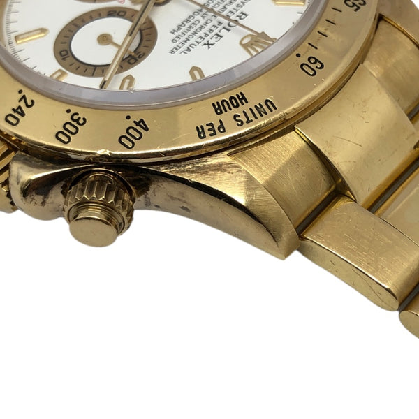 ロレックス ROLEX デイトナ W番 16528 ホワイト K18YG 自動巻き メンズ 腕時計