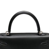 エルメス HERMES ケリー25 外縫い ブラック シルバー金具 エプソン レディース ハンドバッグ