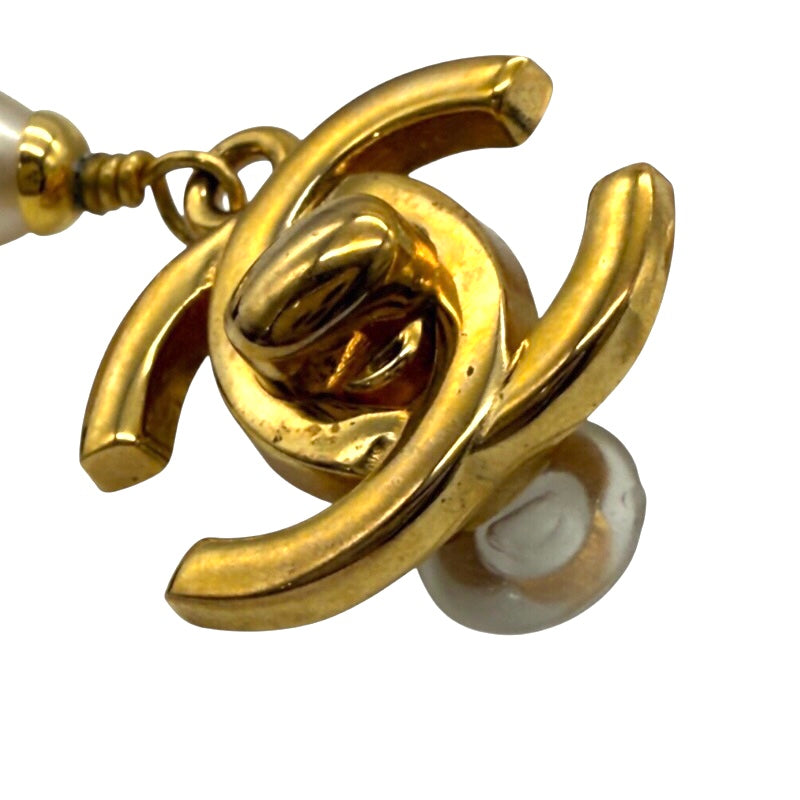 シャネル CHANEL ココマーク ターンロック パールイヤリング GP/フェイクパール アクセサリー