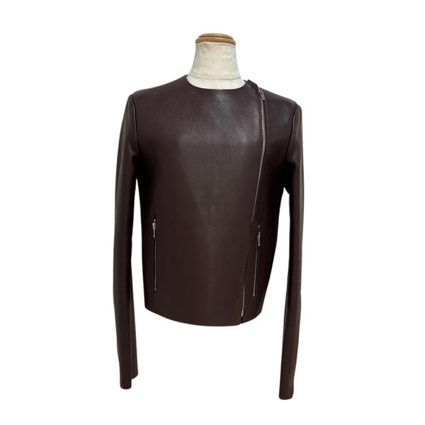 セリーヌ CELINE パイソン切替レザージャケット ブラウン レザー レディース その他アウター